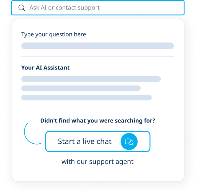 We’ve moved the Live Help button — it now sits inside the AI Search bar at the top of your screen.